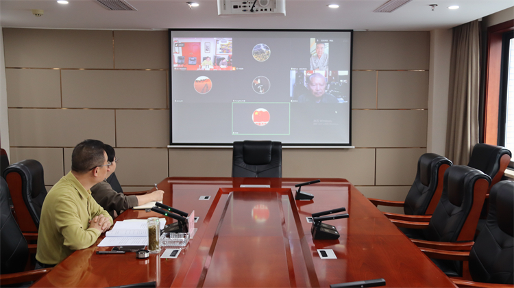 集團公司出席與上海向陽公益基金會、 供銷總社青島公司、國科凱信集團交流合作視頻會
